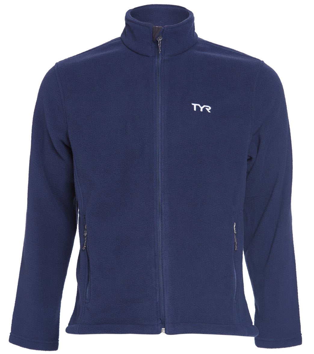 TYR Men's Alliance Polar Fleece Jacket - Navy Medium Polyester - Swimoutlet.com