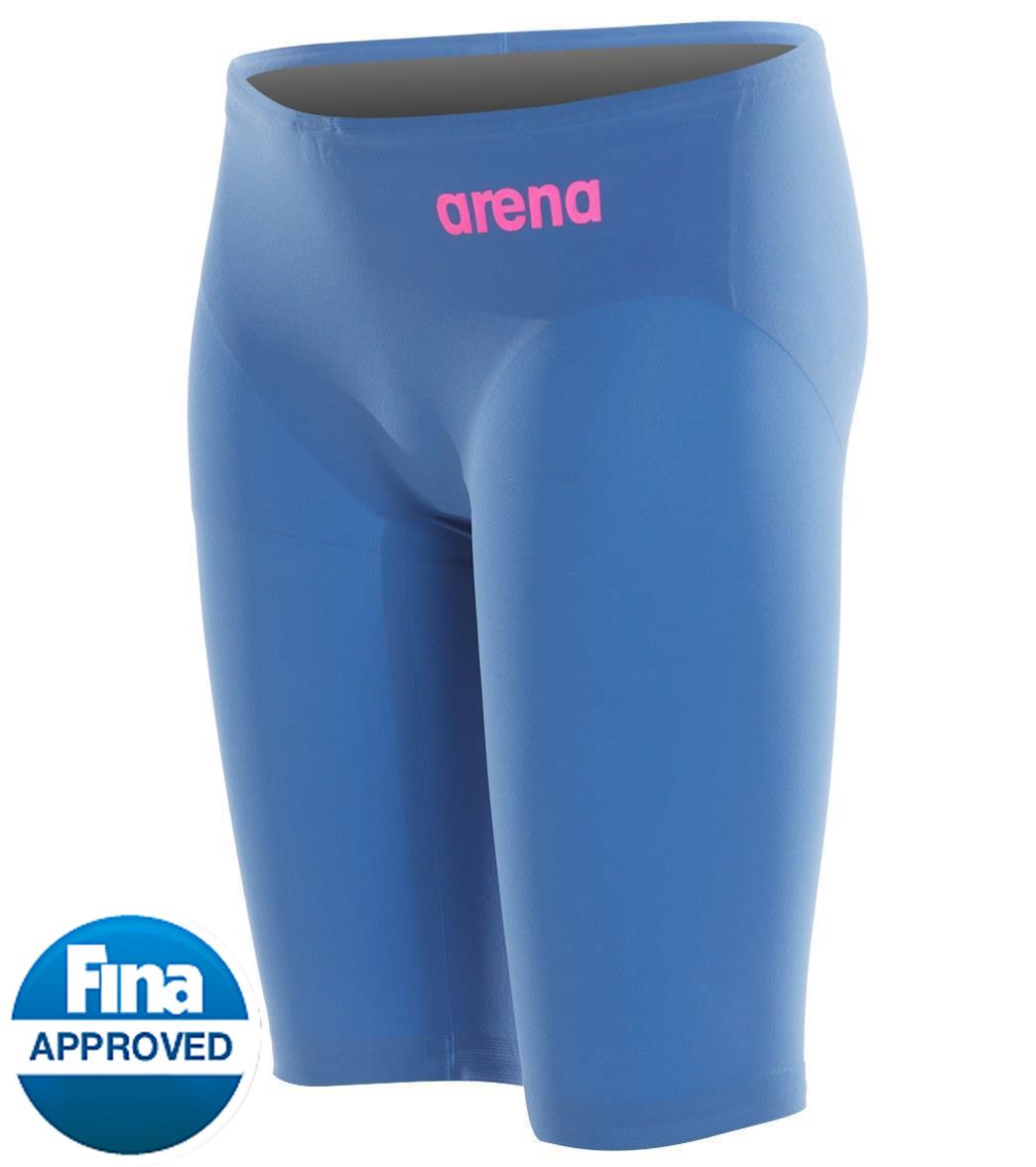 Arena Boys' Powerskin R-Evo One Jammer Tech Suit Swimsuit - Blue/Powder Pink 24 Elastane/Polyamide/Polyamide/Elastane - Swimoutlet.com