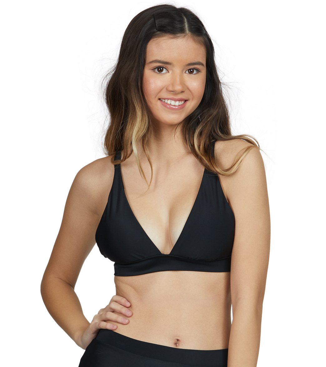 Raisins Samba Solids Miami Halter Bikini Top - Black Ice Small - Swimoutlet.com