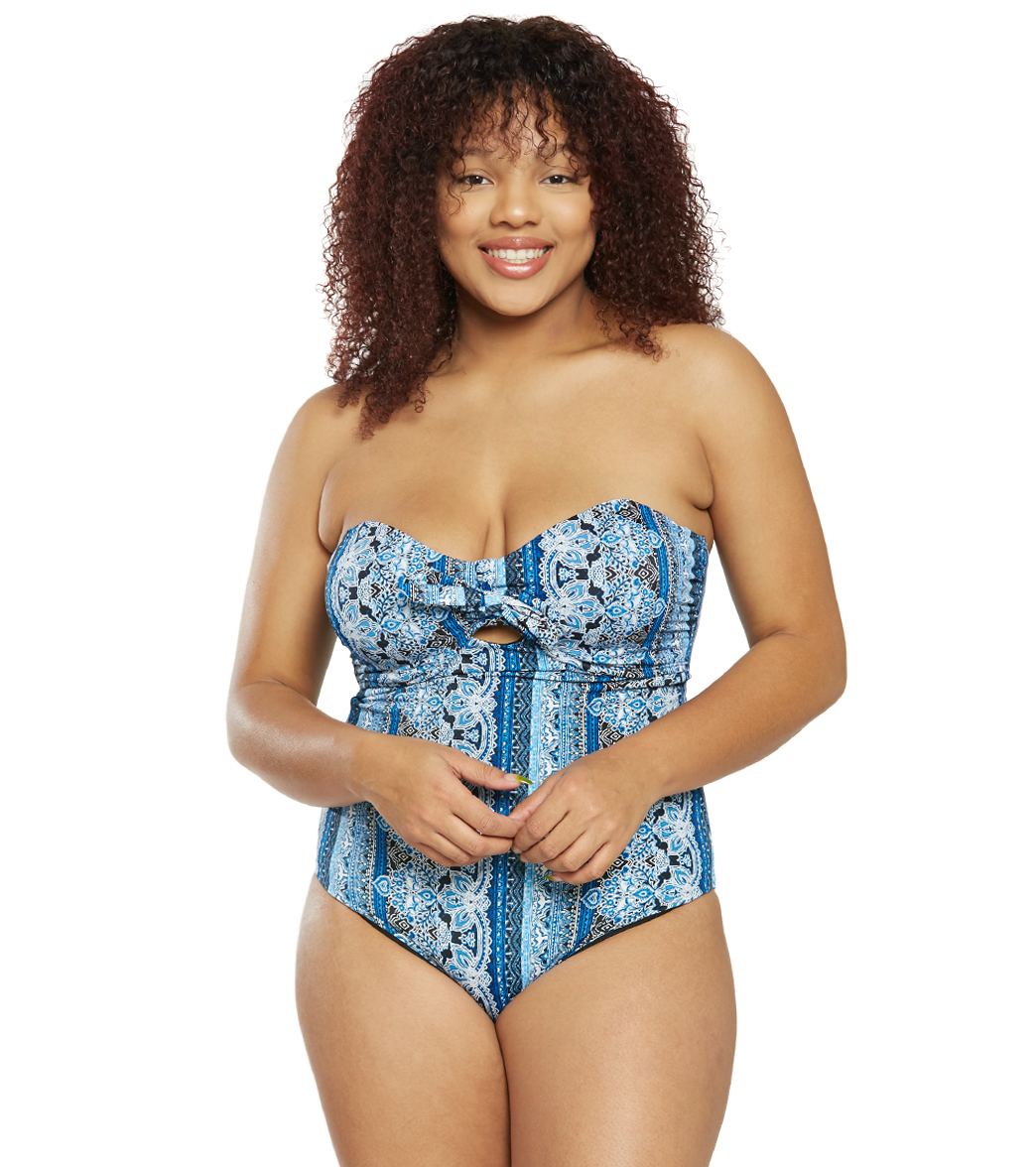 Raisins Plus Byron Bay Zanzibar One Piece Swimsuit - Black Ice 14W - Swimoutlet.com