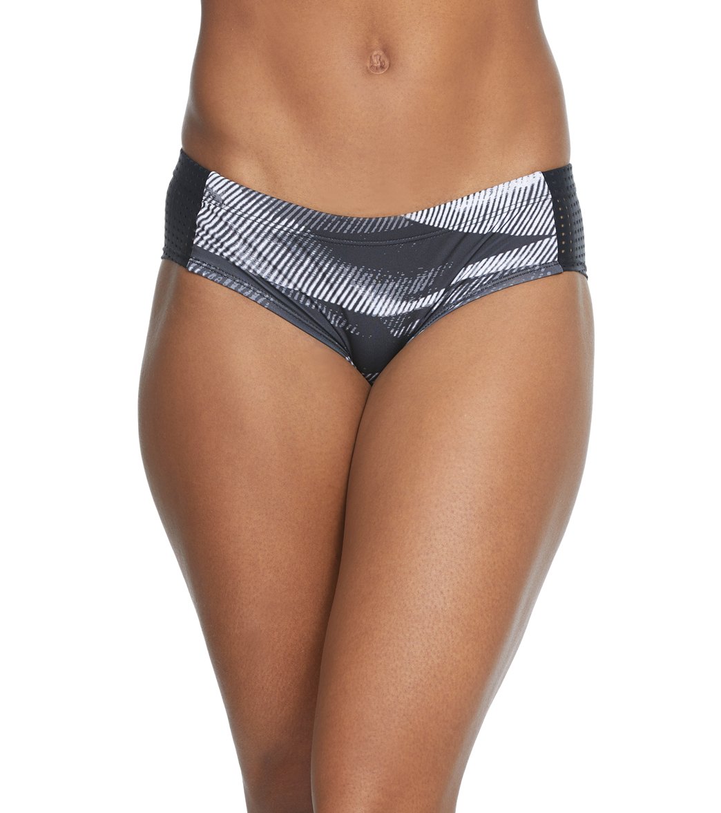 Nike Lineup Bikini Bottom - Black Small Polyester/Spandex - Swimoutlet.com
