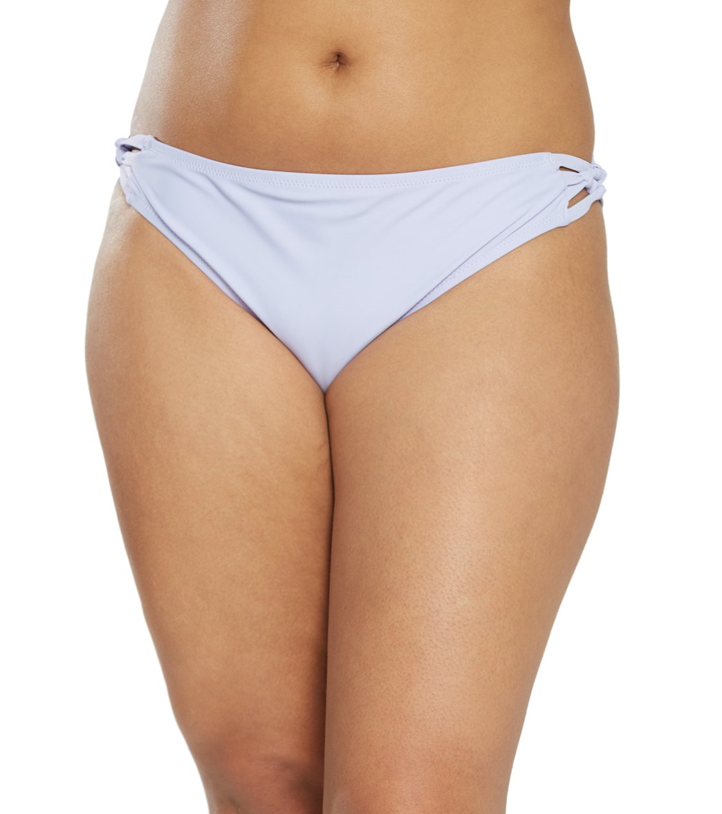 Volcom Plus Size Simply Solid Full Bikini Bottom - Violet 14W Elastane/Polyester - Swimoutlet.com