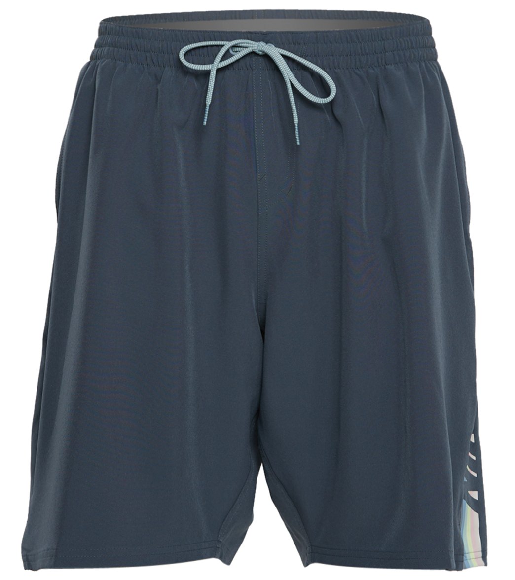 Nike Men's 20 Retro Stripe Lap Volley Shorts - Monsoon Blue Small Polyester - Swimoutlet.com