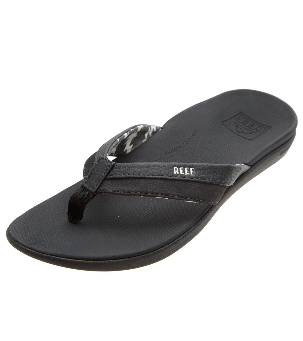 Reef Women's Ortho-Bounce Coast Flip Flop - Black 11 - Swimoutlet.com