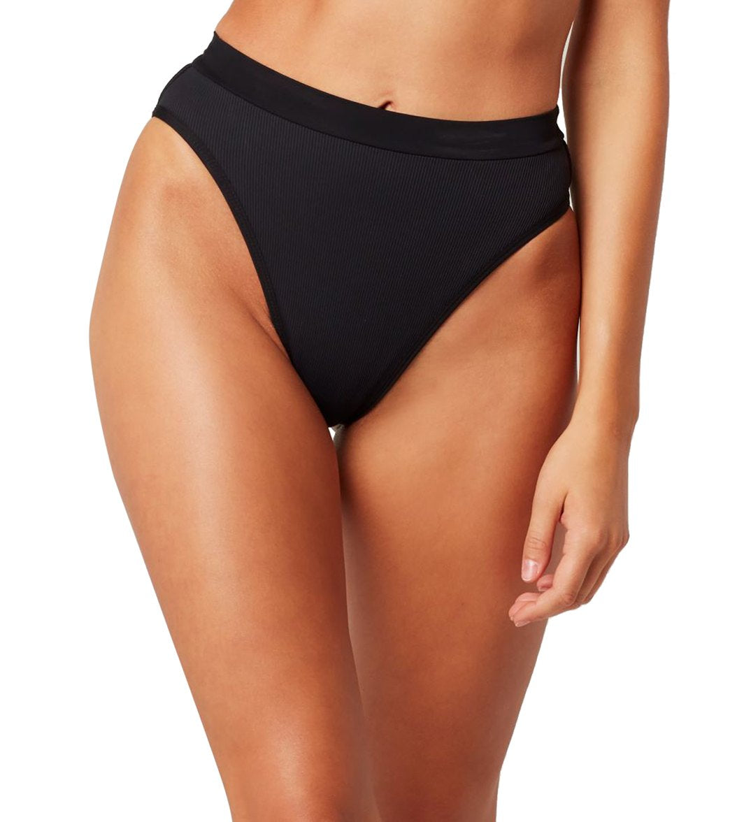 L-Space Ridin' High Frenchi Bikini Bottom - Black Xl - Swimoutlet.com