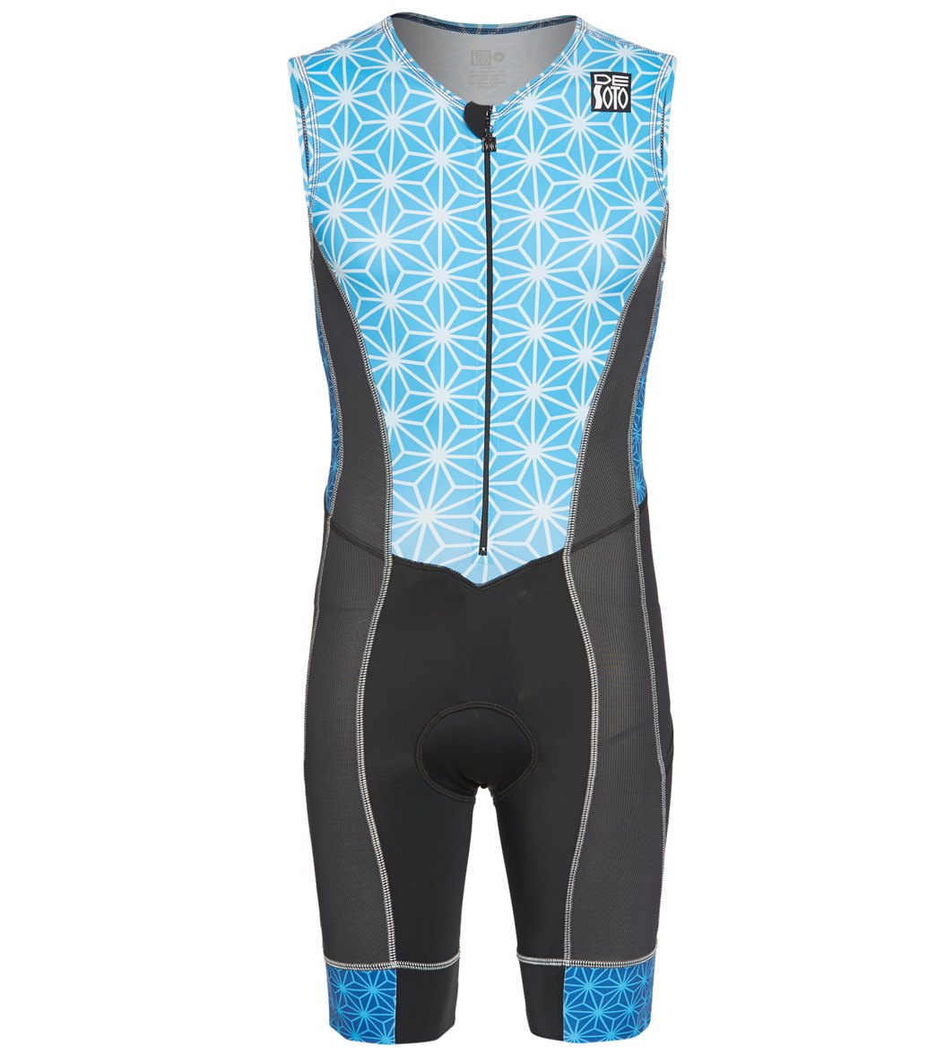 Desoto Men's Forza Tri Suit - Blue Sparkle Medium - Swimoutlet.com