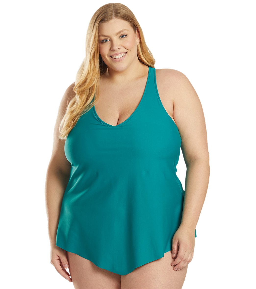 Aqua Eve Plus Size Swim Shorts Women Tummy Control Swimsuit Bottoms High  Waisted Bikini Bottom, Grey Blue, 20 Plus