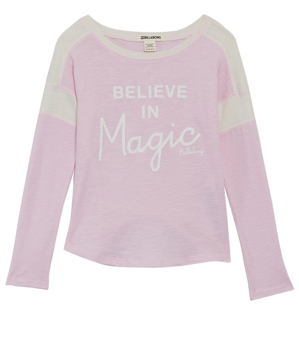 Billabong Girls' Game Time Long Sleeve Shirt Kid Big Kid - Bubble Gum Xs 5/6 Size X-Small Cotton/Polyester - Swimoutlet.com