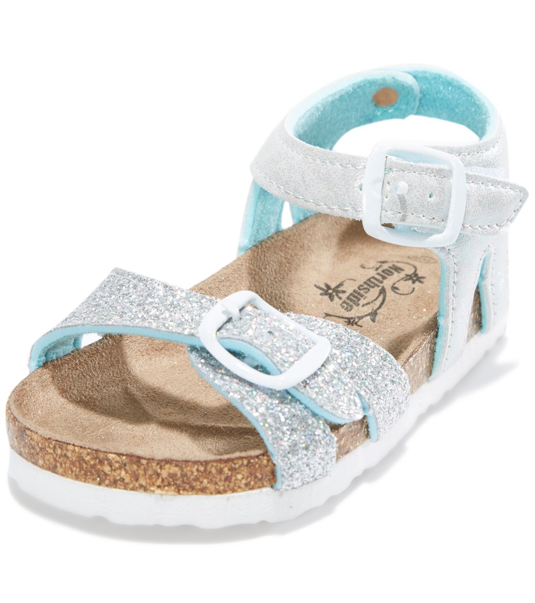 Northside Girls' Maisie Sandals /Little/Big Kid - Turquoise/Silver 5 - Swimoutlet.com