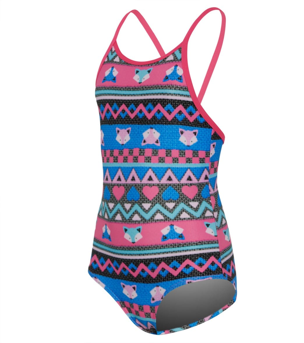 Funkita Toddler Girls' Miss Foxy Printed One Piece Swimsuit - Multi 2 Polyester - Swimoutlet.com