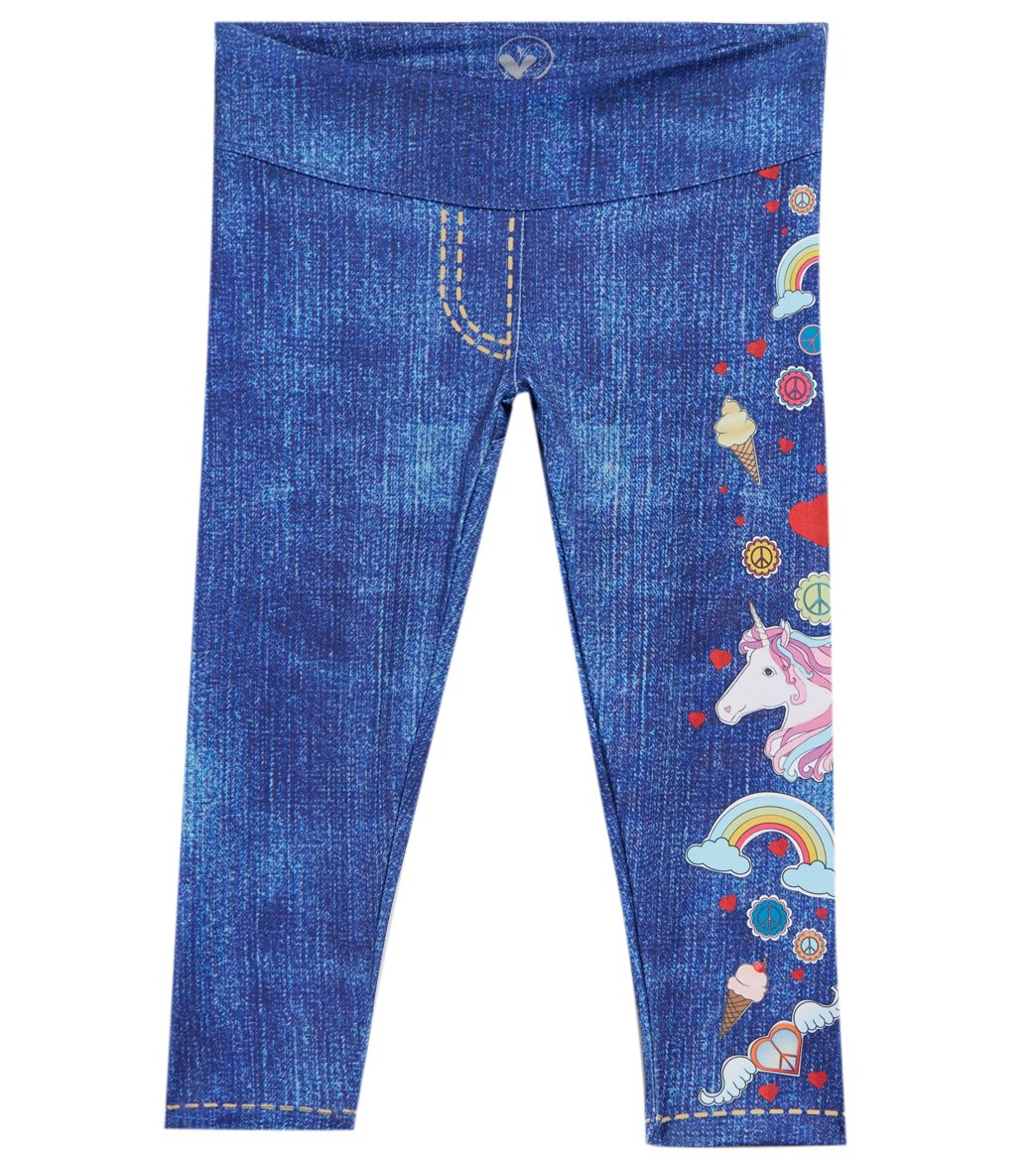 Limeapple Girls' Sia Leggings - Denim 14 - Swimoutlet.com