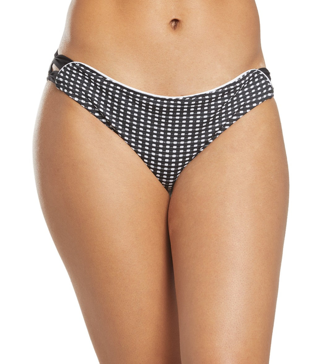 Nanette Lepore Femme Dot Charmer Bikini Bottom - Black 12 - Swimoutlet.com