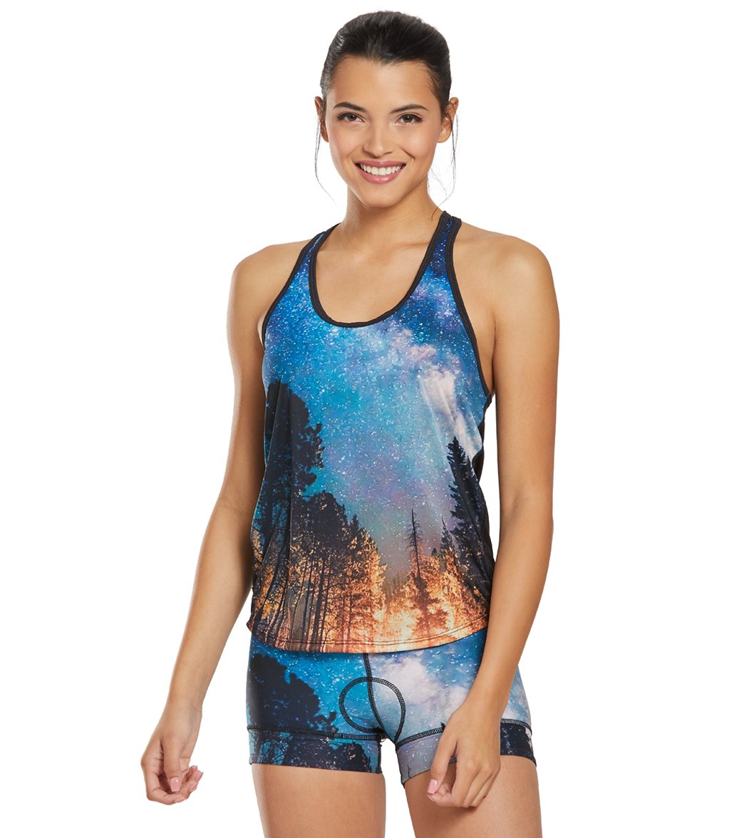 Shebeest Women's Burn Tank - Summer Nights Mulit Small Polyester - Swimoutlet.com