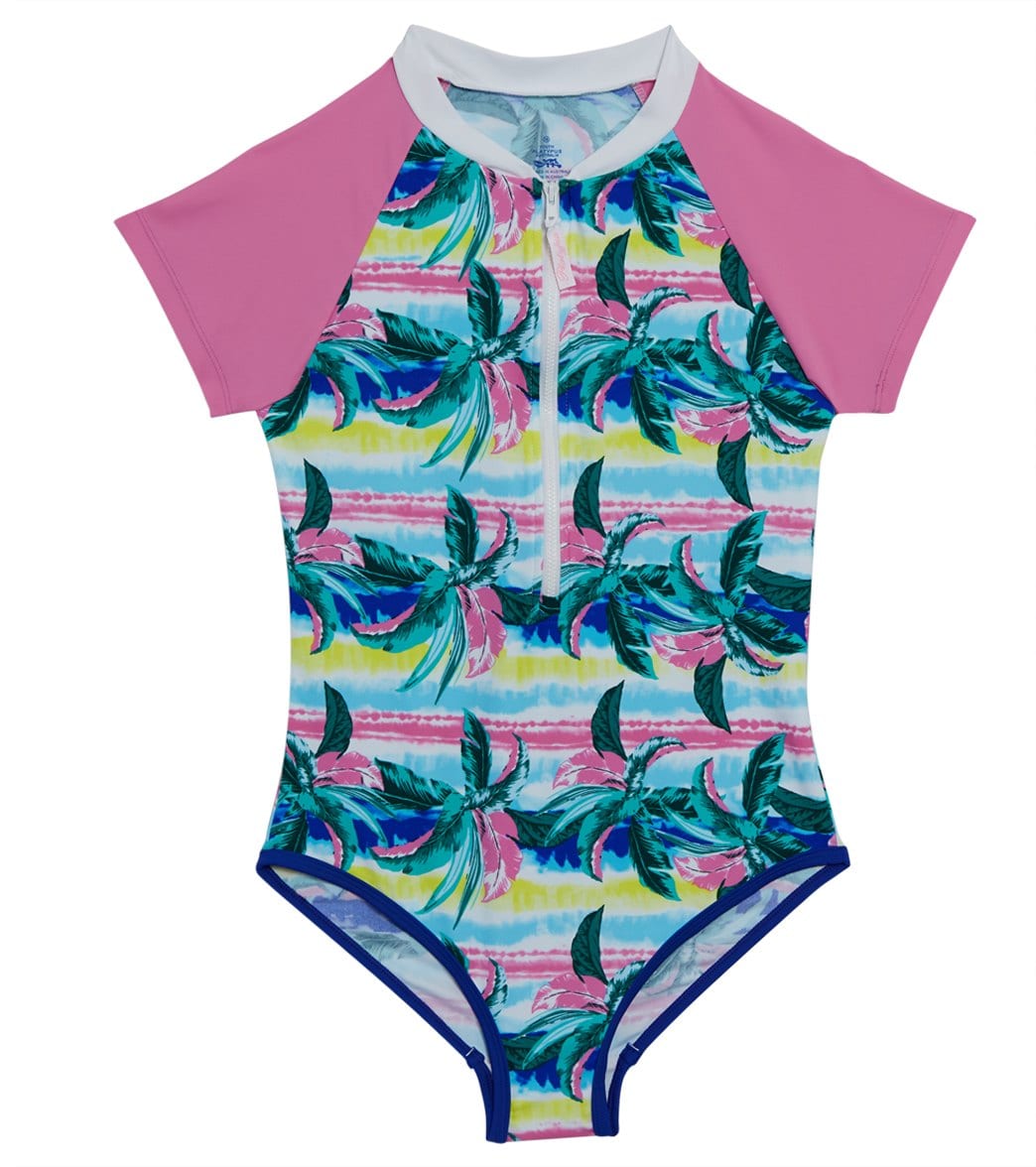 Platypus Australia Girls' Sunrise Cap Sleeve One Piece Swimsuit - 4 - Swimoutlet.com