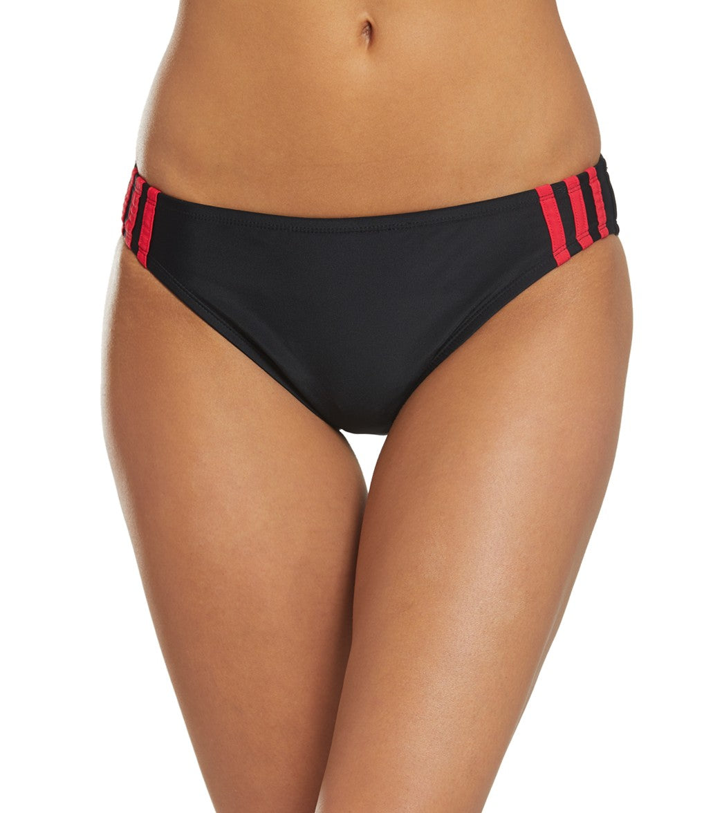 Adidas Sport Hipster Bikini Bottom - Black Xl Polyester - Swimoutlet.com