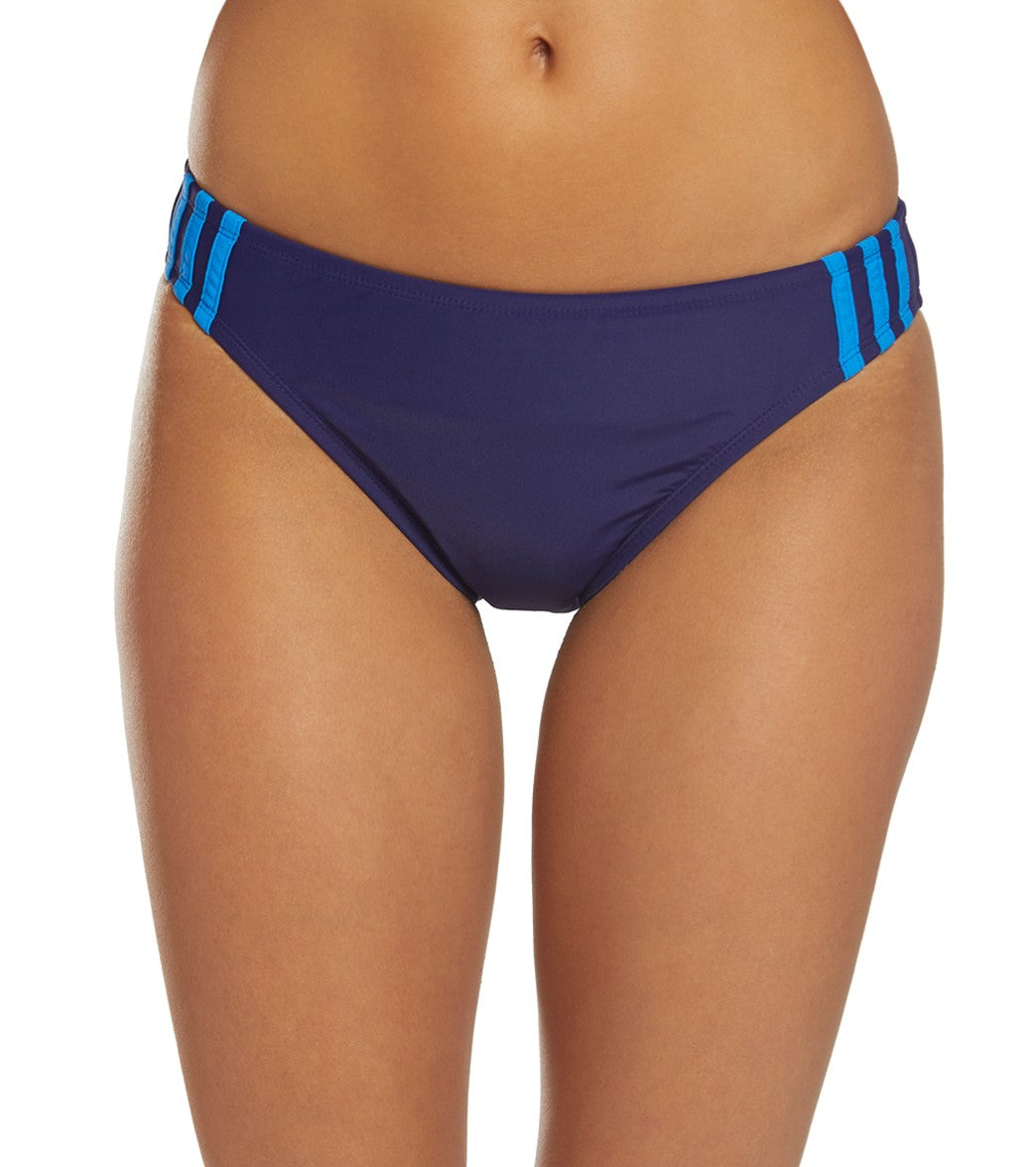 Adidas Sport Hipster Bikini Bottom - Navy Small Polyester - Swimoutlet.com