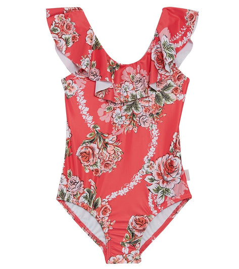 Seafolly Girls' Little Village in Como Ruffle One Piece Swimsuit (Baby ...