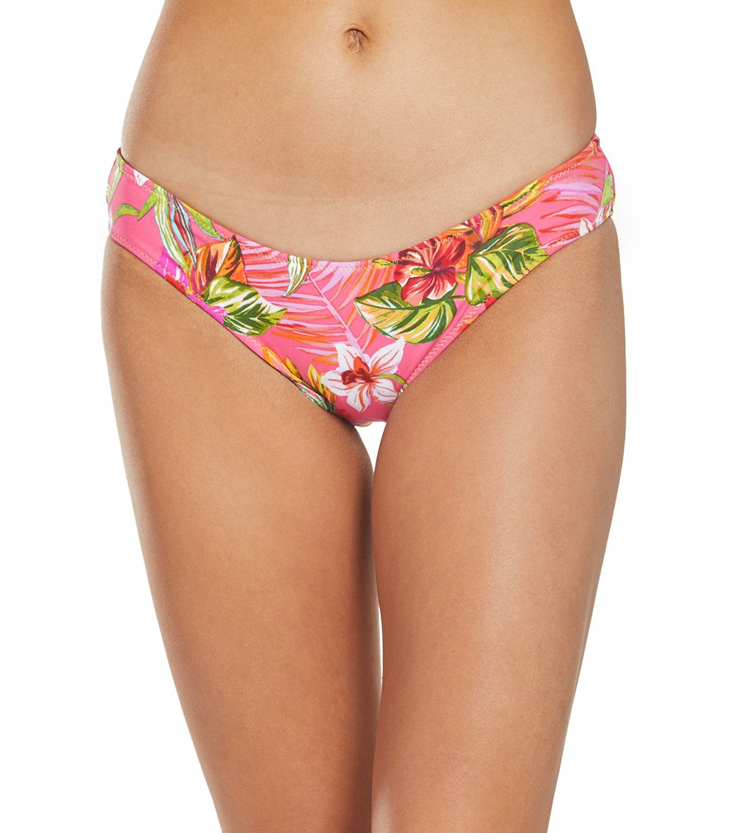 Hobie Flor All Or Nothing Reversible Hipster Bikini Bottom - Bright Pink Medium Elastane/Polyamide - Swimoutlet.com