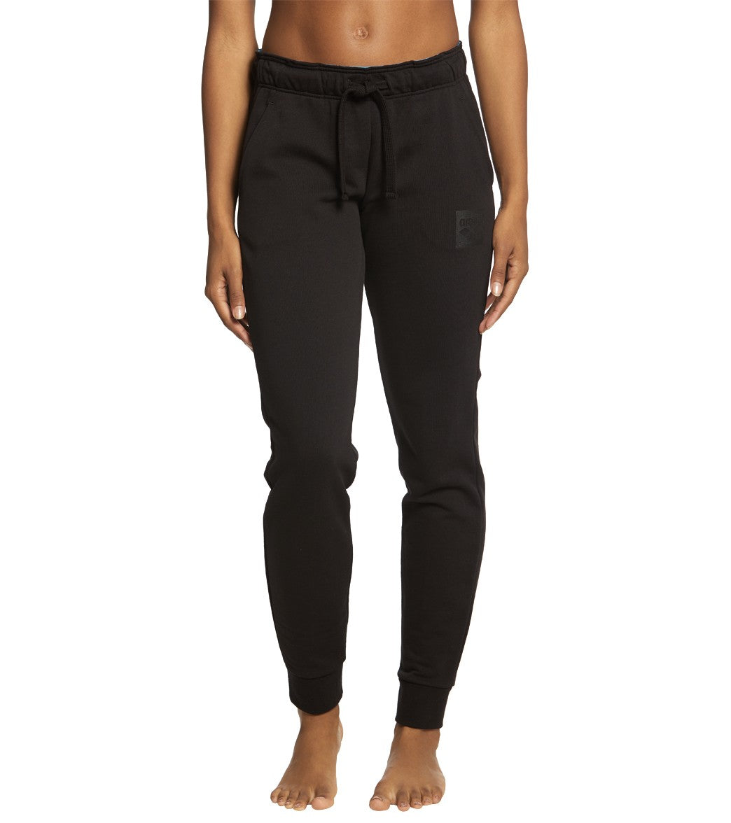 Arena Women's Cotton Gym Jogger Pants - Black Large Size Large - Swimoutlet.com