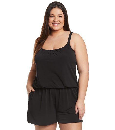 Maxine Plus Size Swim Romper at SwimOutlet.com