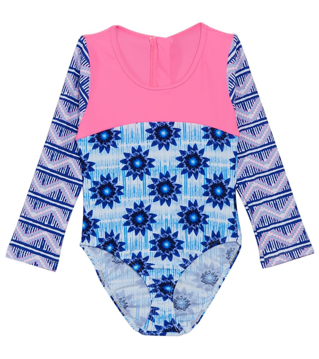 Platypus Australia Girls' Inky Bloom One Piece Rashguard - 4 - Swimoutlet.com