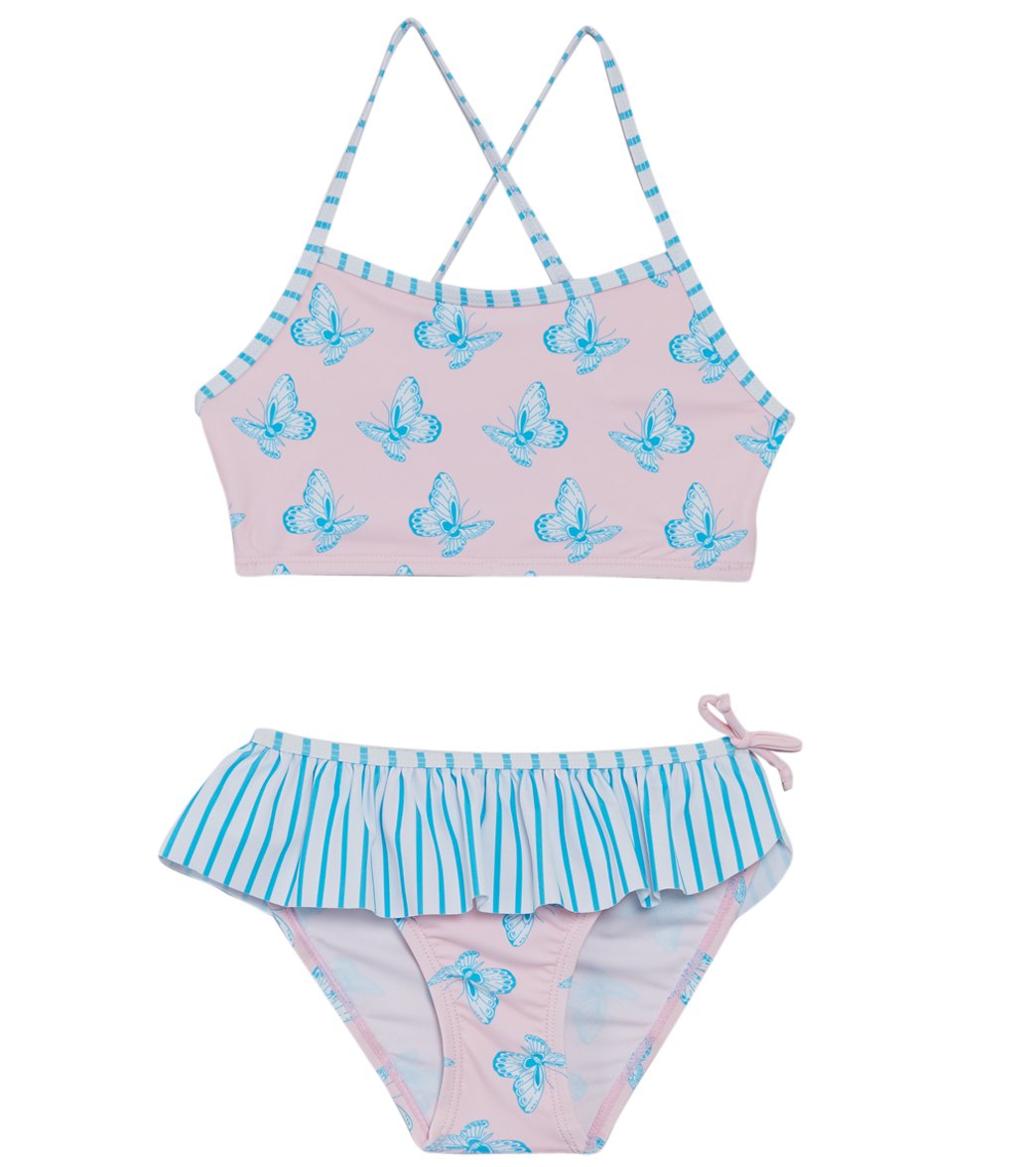 Platypus Australia Girls' Butterfly Flutter High Neck Bikini Set Baby - 2 - Swimoutlet.com