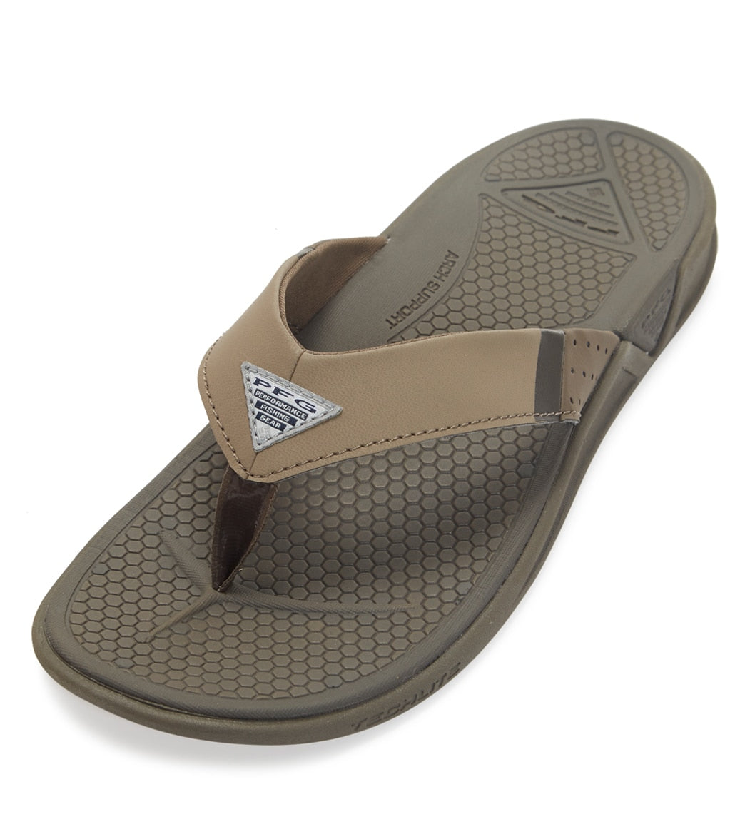 Columbia Men's Rostra Pfg Flip Flop - Brown 8 - Swimoutlet.com