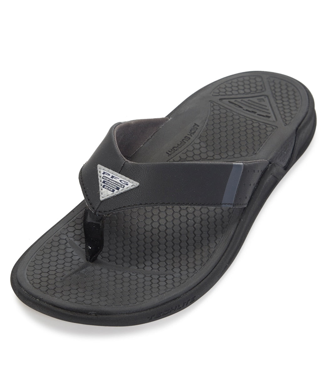 Columbia Men's Rostra Pfg Flip Flop - Black 13 - Swimoutlet.com