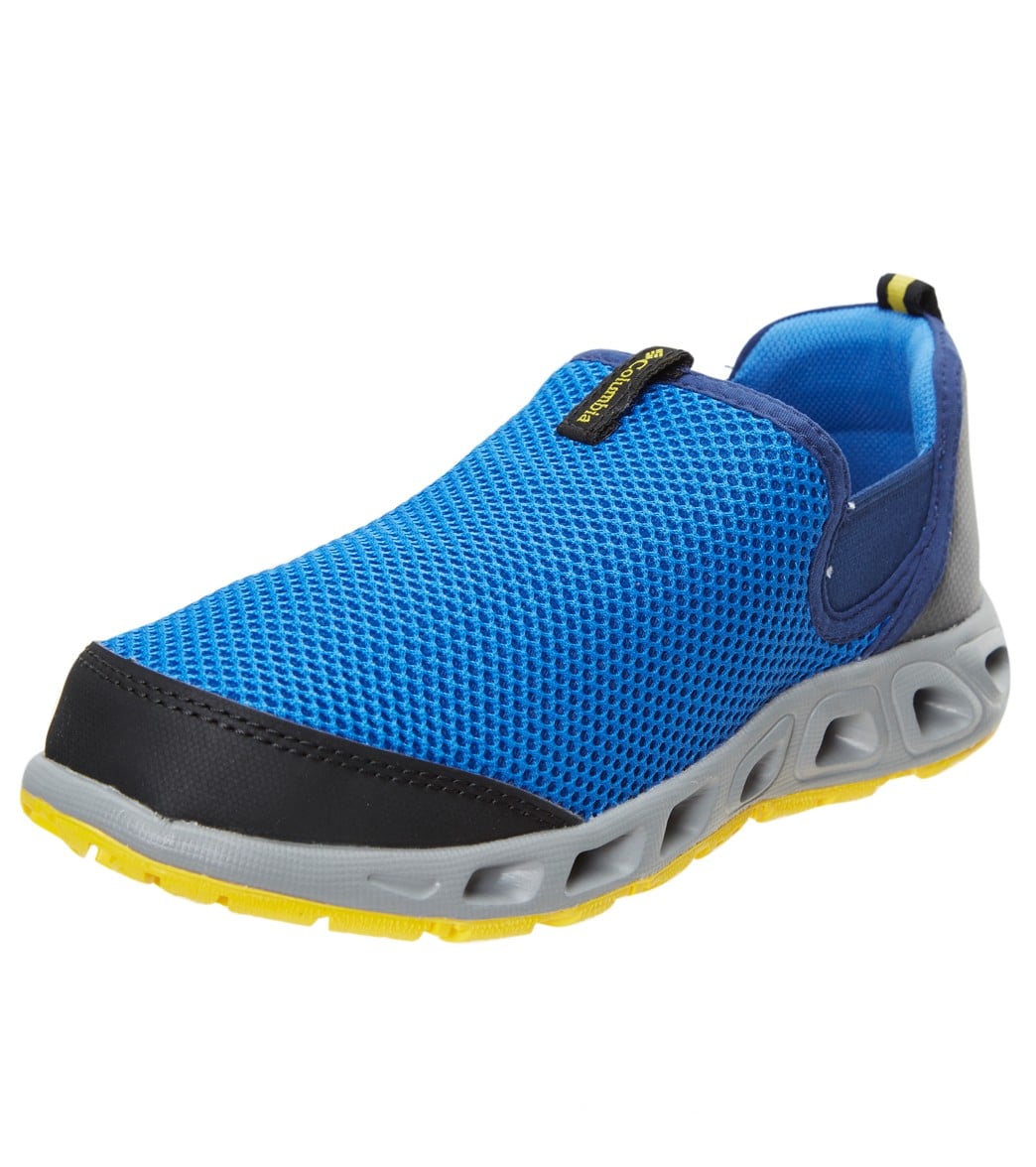Columbia Youth Moccaswim Land & Water Shoe - Stormy Blue Deep Yellow 7 Blue - Swimoutlet.com