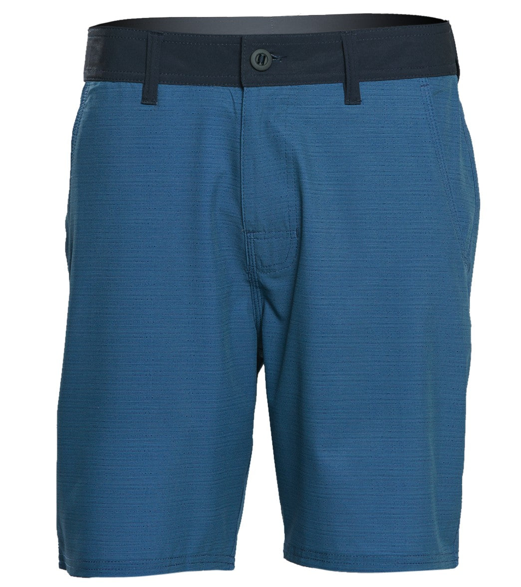 Prana Men's Kingfischer 8 Hybrid Short - Blue Anchor 38 Cotton/Polyester - Swimoutlet.com