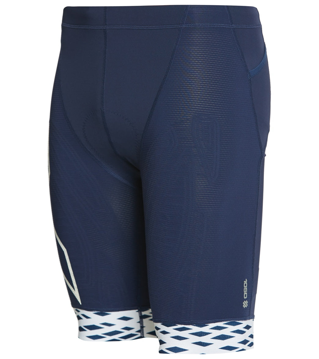 2Xu Men's Compression Tri Short - Navy/Navy White Lines Xl - Swimoutlet.com