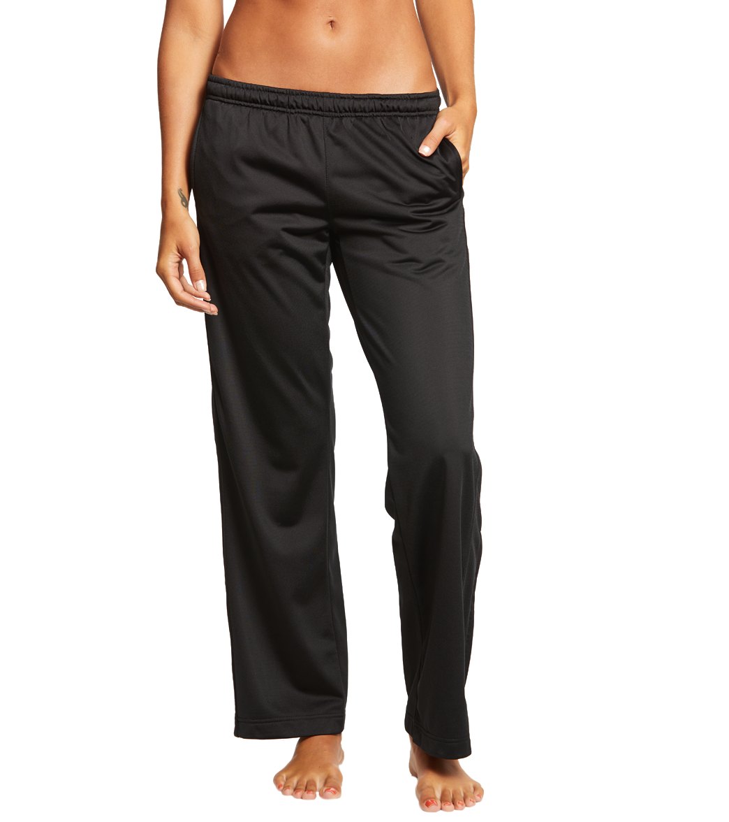 Sport-Tek Women's Tricot Track Pants - Black Medium Polyester - Swimoutlet.com
