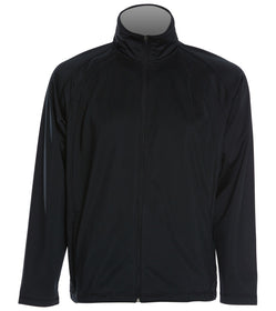 Sport-Tek Tricot Track Jacket XS Black/Black at  Men's