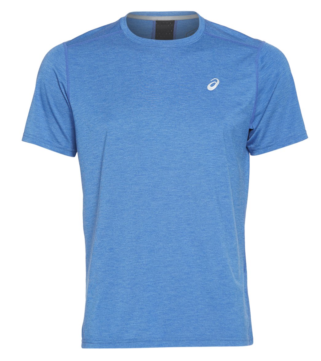 Men's Short Sleeve Shirtperformance Run Top - Blue Small Asics Size Small - Swimoutlet.com