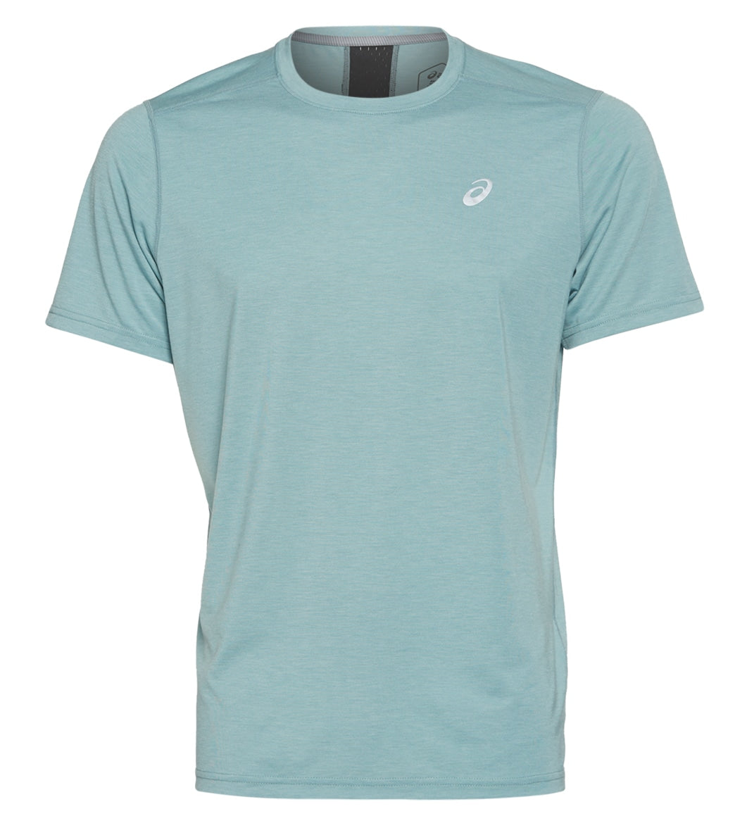 Asics Men's Short Sleeve Performance Run Top Shirt - Smoke Blue Small Size Small - Swimoutlet.com