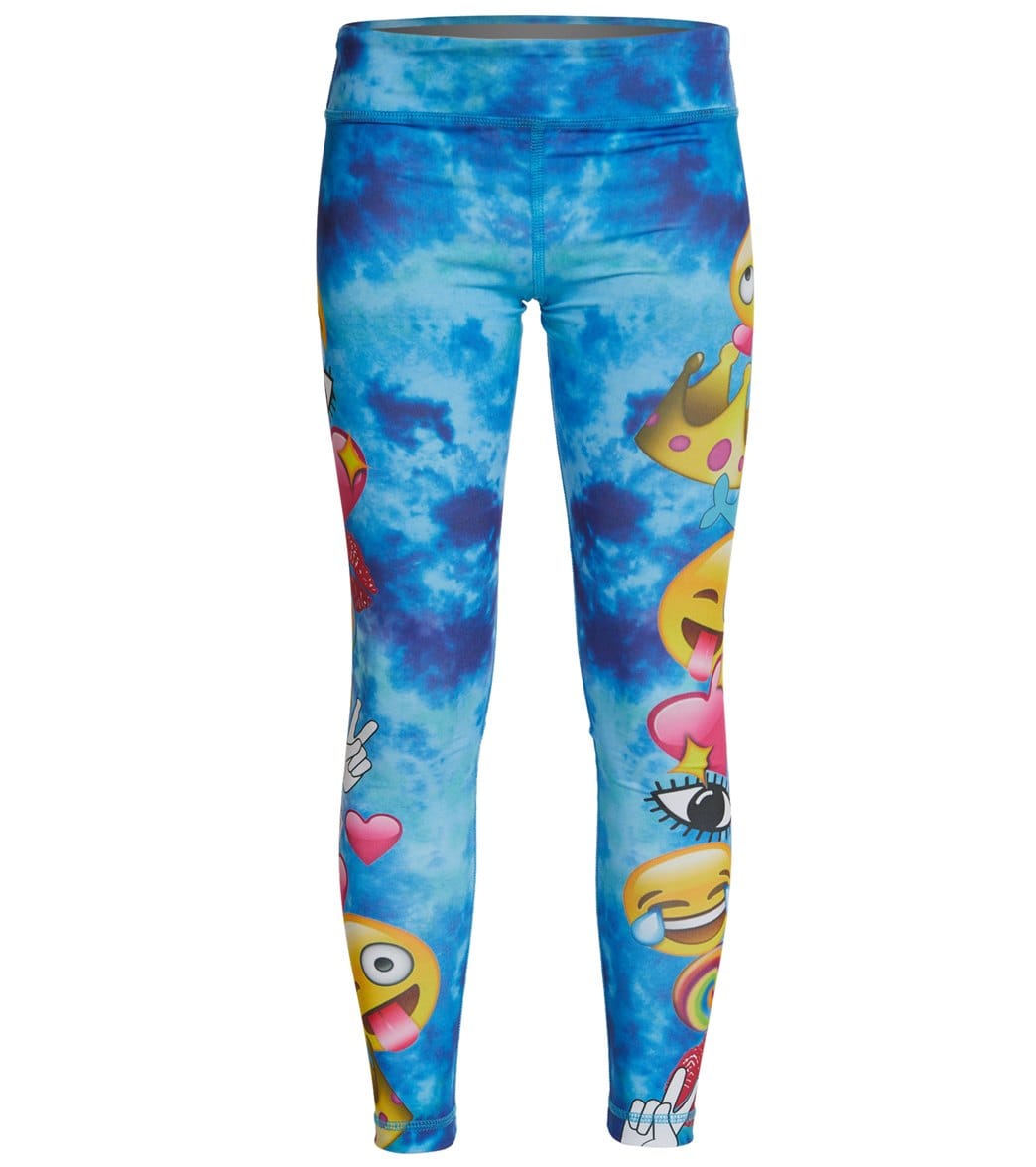 Limeapple Girls' Alicia Printed Leggings - Emoji Navy 14 Big - Swimoutlet.com