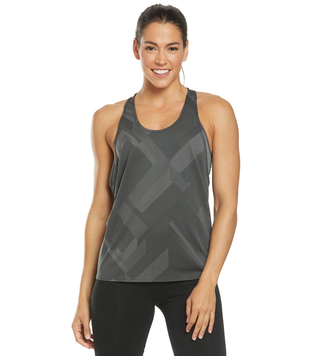 Brooks Women's Array Tank - Asphalt Eclipse Large Polyester - Swimoutlet.com