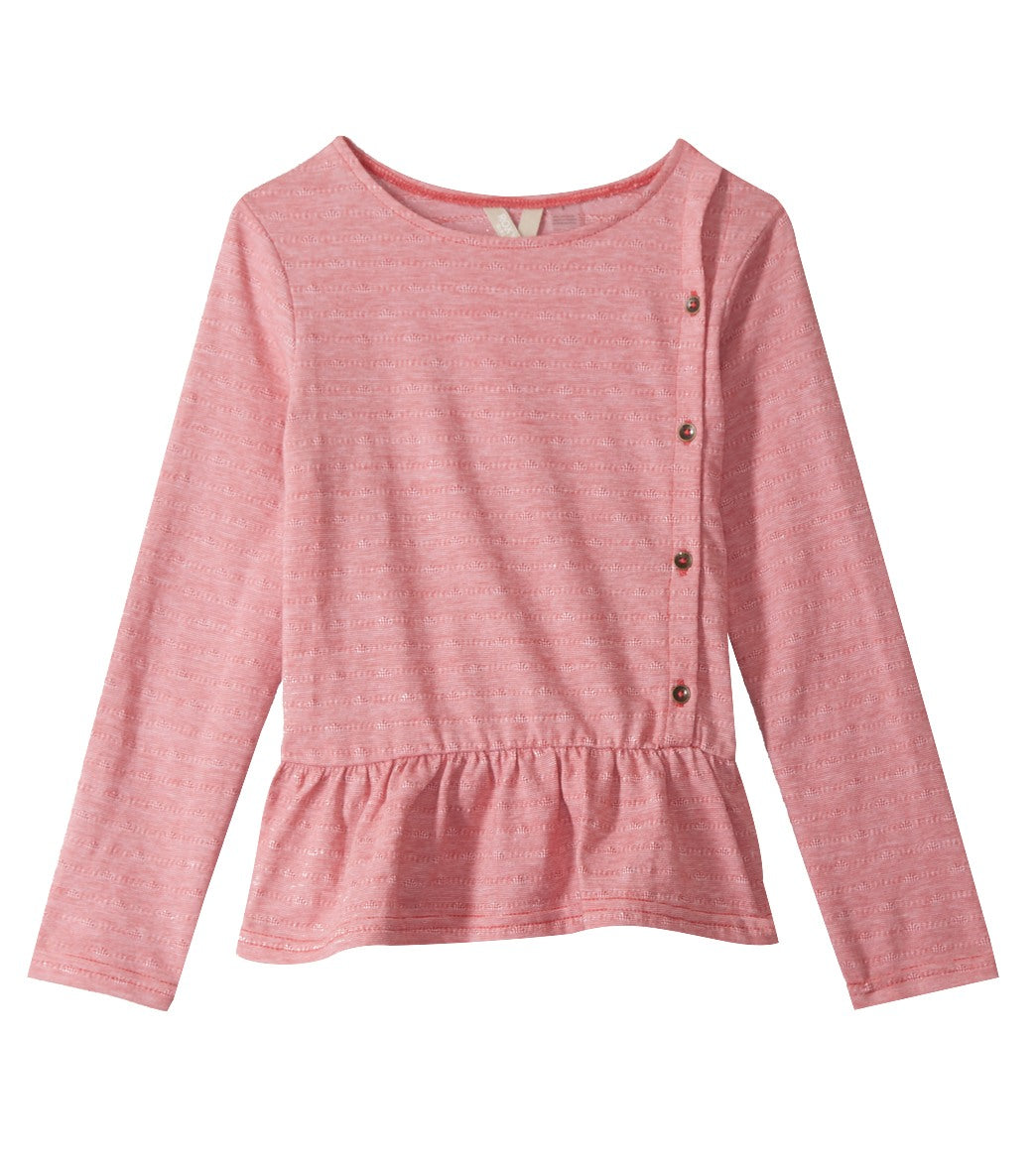 Roxy Girls' Love Is Bright Peplum Top Toddler Kid - Mineral Red 4 Cotton - Swimoutlet.com