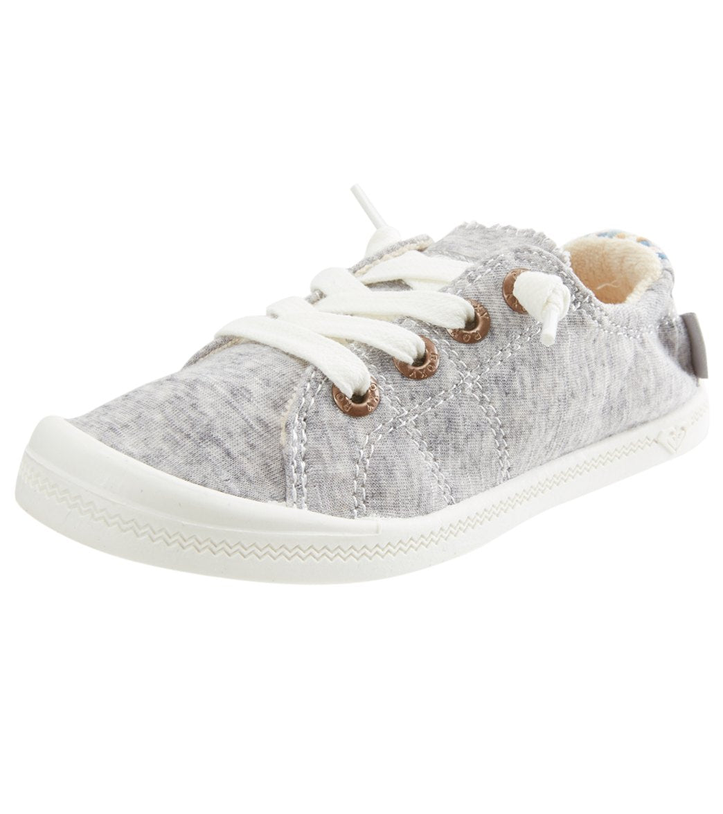 Roxy Girls' Bayshore Sneaker - Heather Grey 12 Little Kid Cotton - Swimoutlet.com