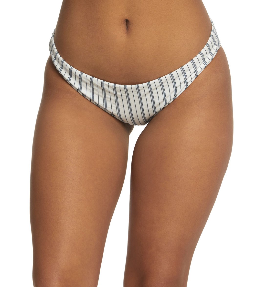 Seafolly Sea Stripe Hipster Bikini Bottom - White 10 - Swimoutlet.com