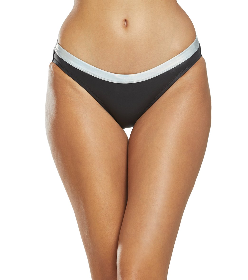 Nike Women's Flash Sport Bikini Bottom - Black Large Size Large - Swimoutlet.com