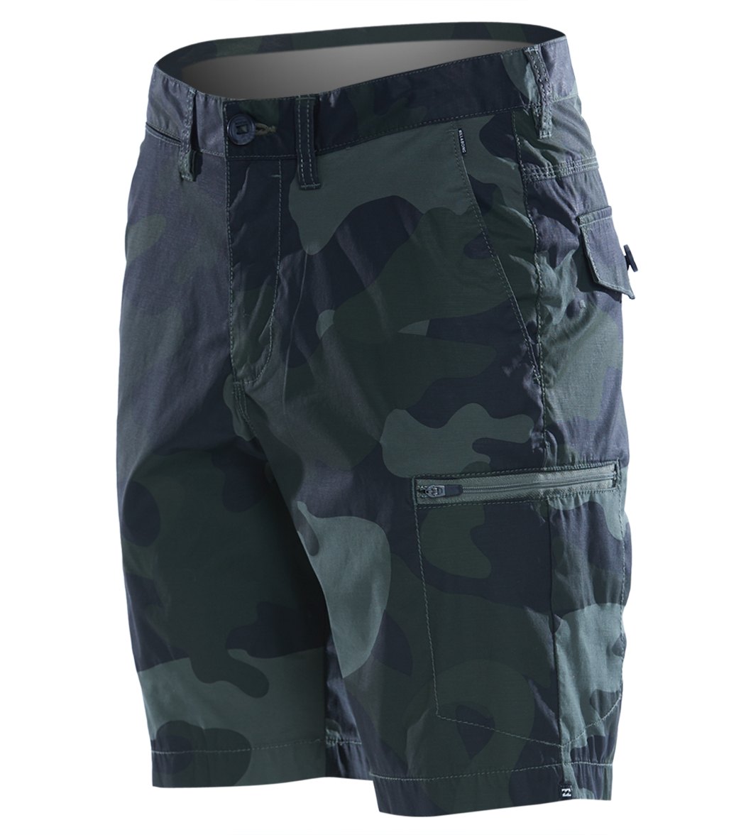 Billabong Men's Surftrek Cargo Shorts - Military 29 Cotton/Elastane/Nylon - Swimoutlet.com