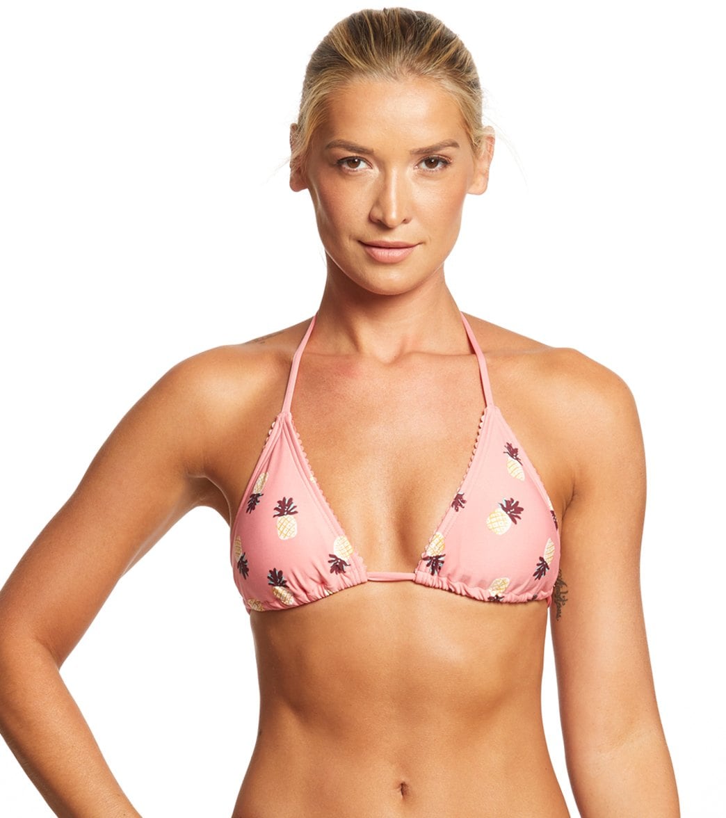 Kate Spade New York Laniakea Beach Triangle Bikini Top - Apricot Sorbet X-Small - Swimoutlet.com