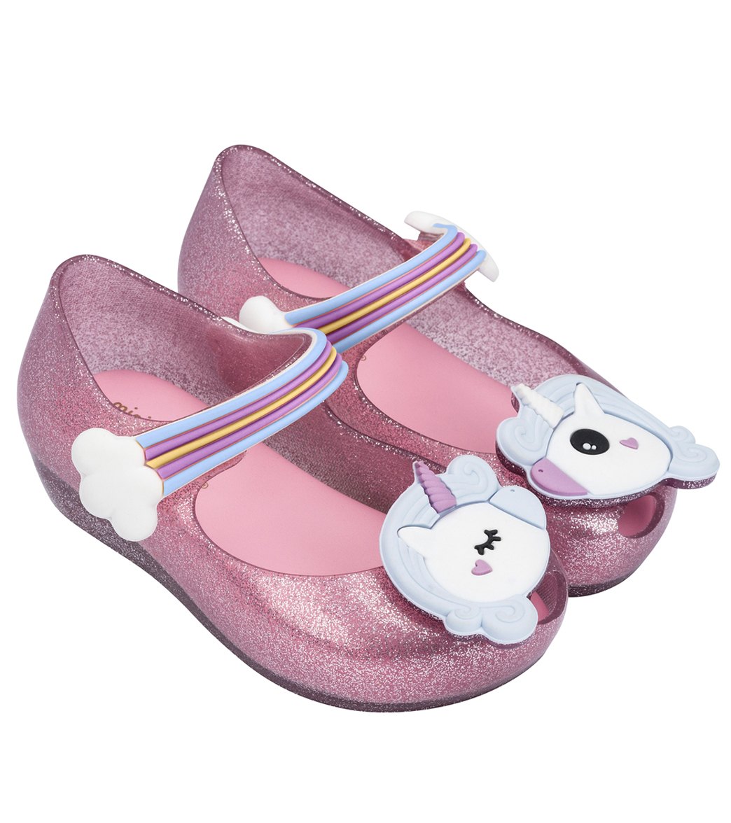 Mel By Melissa Girls' Ultra Girl Unicorn Shoes - Pink Sparkling 6 18-24 Months - Swimoutlet.com