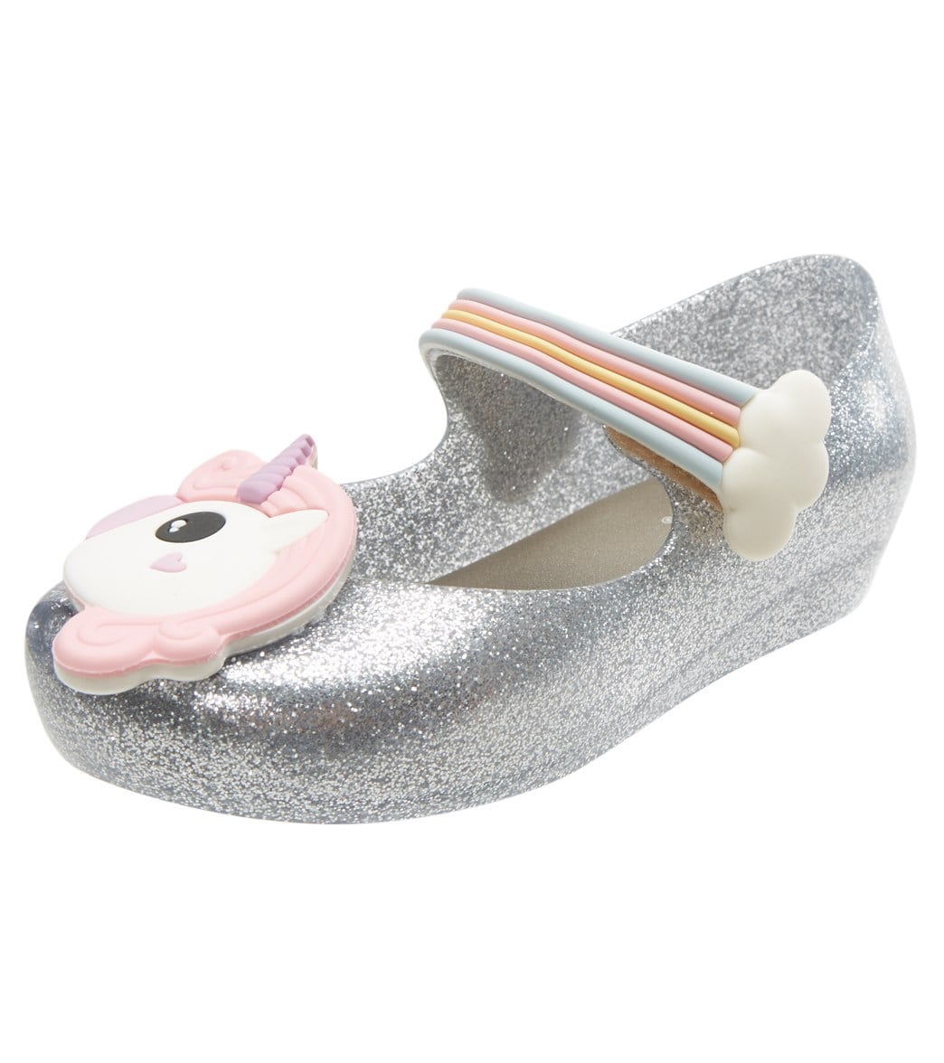 Mel By Melissa Girls' Ultra Girl Unicorn Shoes - Slvr Glitz 6 18-24 Months - Swimoutlet.com
