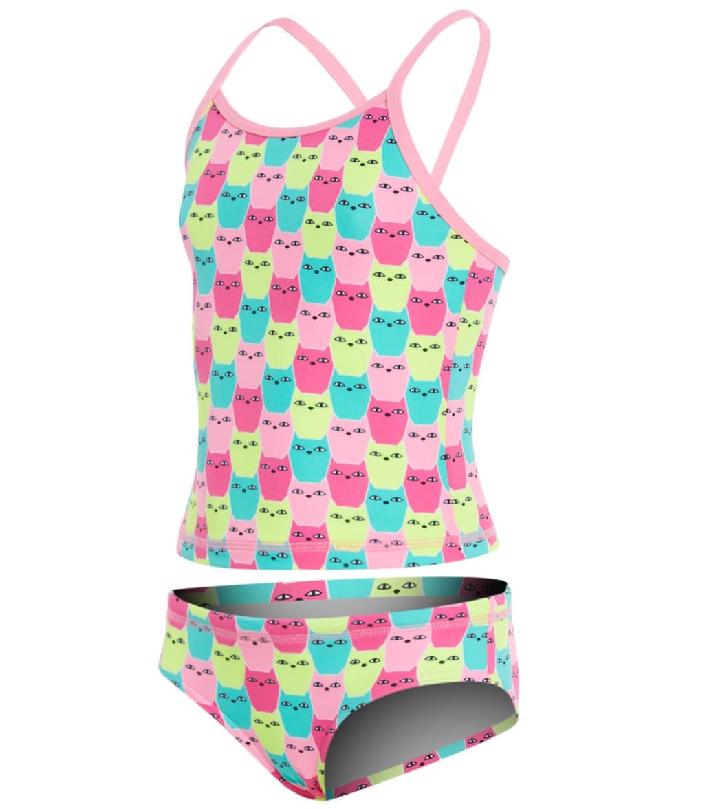 Funkita Toddler Girls Minty Mittens Tankini Set - Multi 2T Polyester - Swimoutlet.com