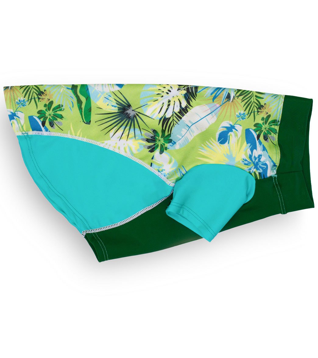 Playapup Playa Pup Dog Sun Shirt - Tropical Treasure Green X-Small - Swimoutlet.com