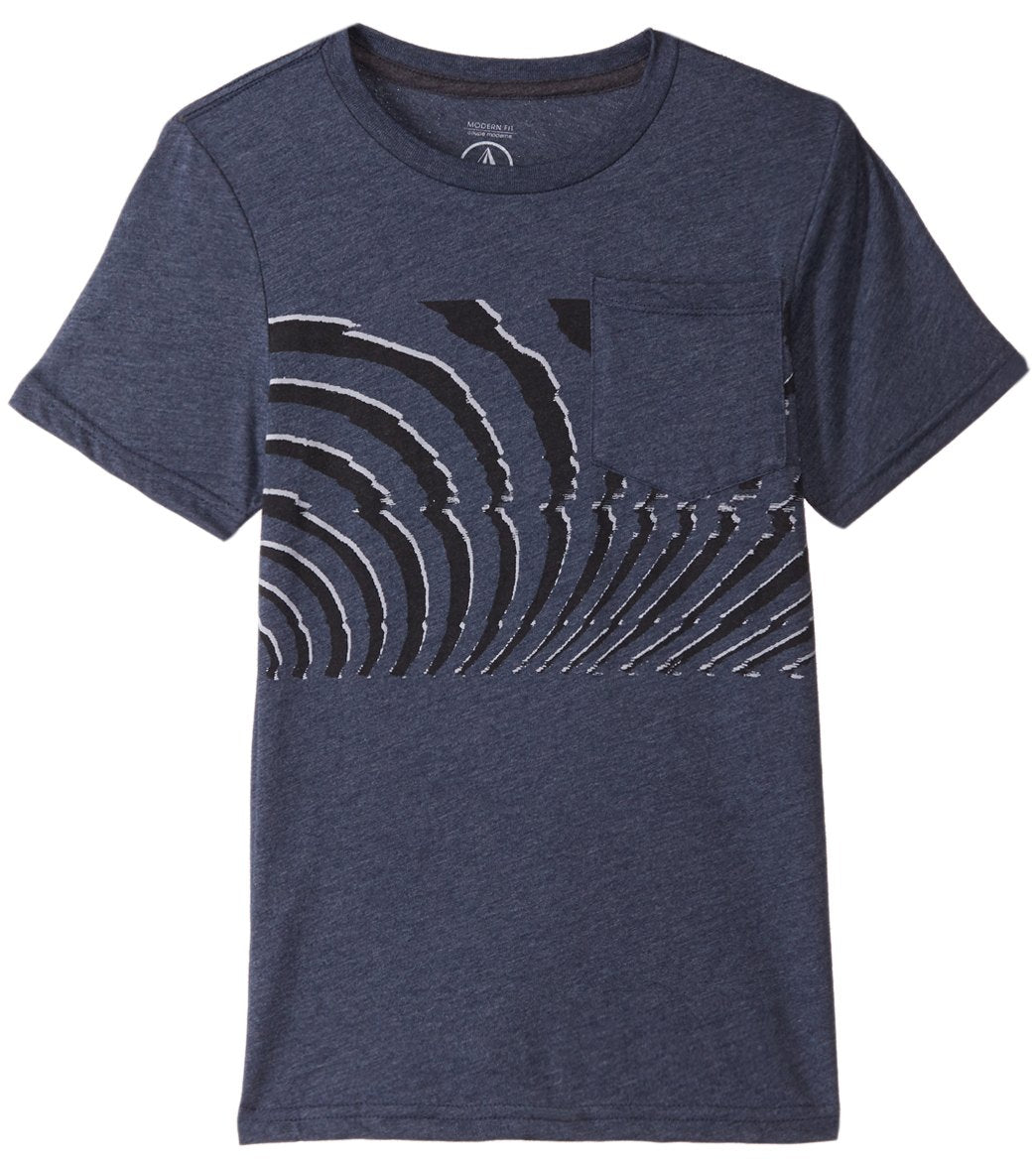 Volcom Boys' Macaw Short Sleeve Pocket Tee Shirt Toddler/Little/Big Kid - Navy 2T Cotton/Polyester - Swimoutlet.com