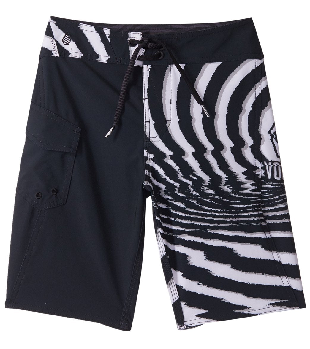 Volcom Boys' Lido Block Mod 18 Boardshorts Toddler/Little/Big Kid - New Black 23 - Swimoutlet.com