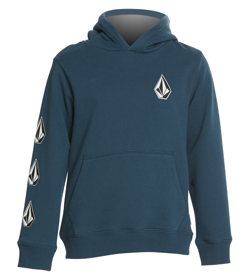 Volcom Boys' Deadly Stones Pullover Hoodie Toddler/Little/Big Kid - Navy Green Sm 7/8 Size Small/Medium Cotton/Polyester - Swimoutlet.com